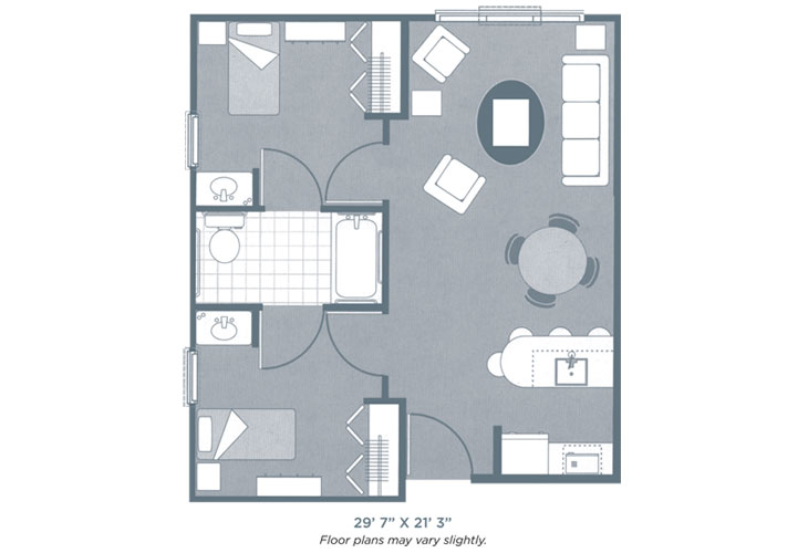 Floor plan: Two Bedroom Deluxe