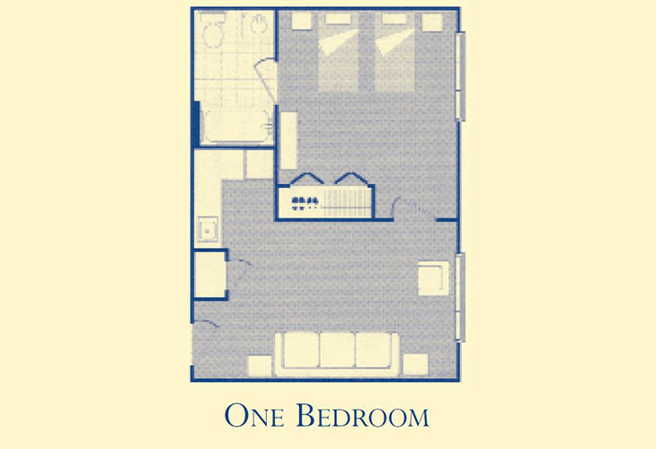 Floor plan: Deluxe One Bedroom