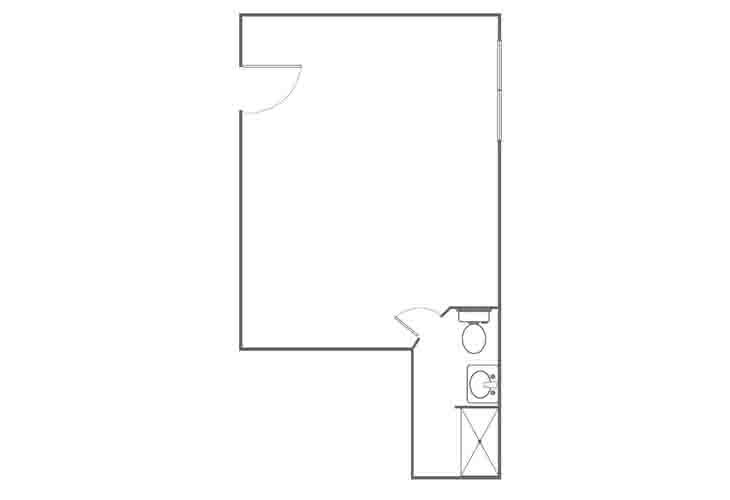 Floor plan: Studio Deluxe