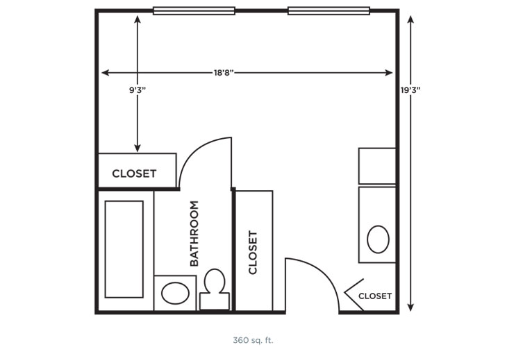 Floor plan: Large Studio