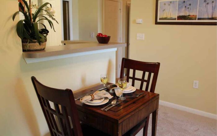 Apartment dining area