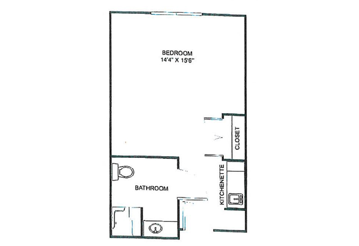 Floor plan: Large Private Suite