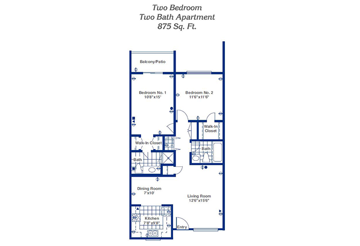 Floor plan: Two Bedroom