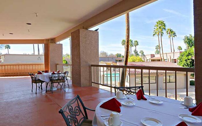 Outdoor dining area