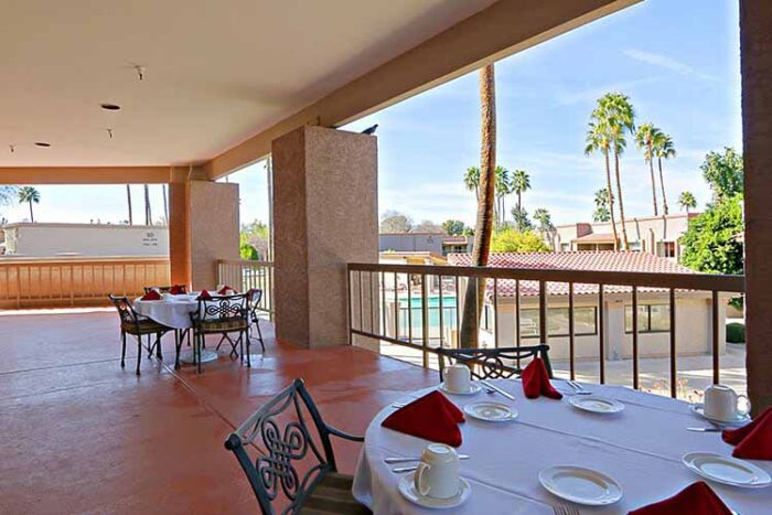 Outdoor dining area