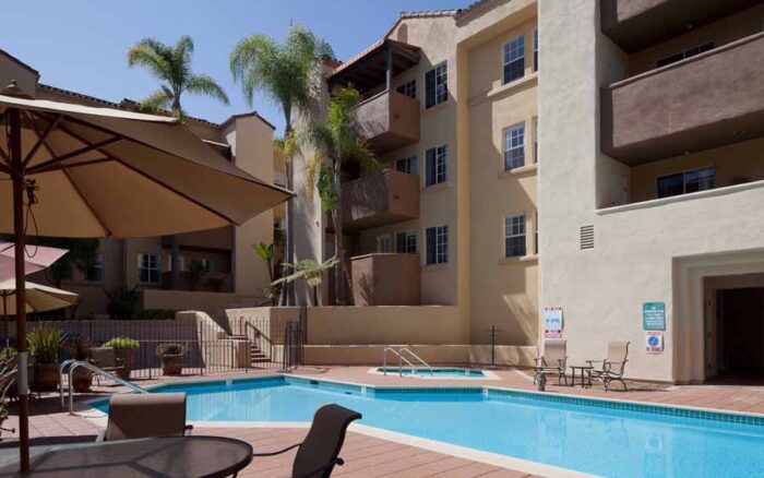 Swimming pool and hot tub
