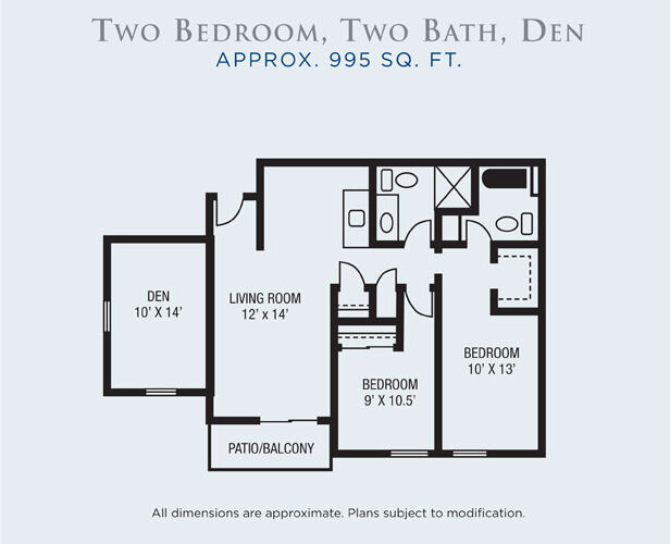Floor plan: Two Bedroom (1)