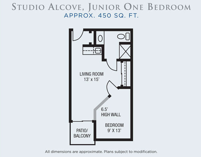 Floor plan: Studio Alcove