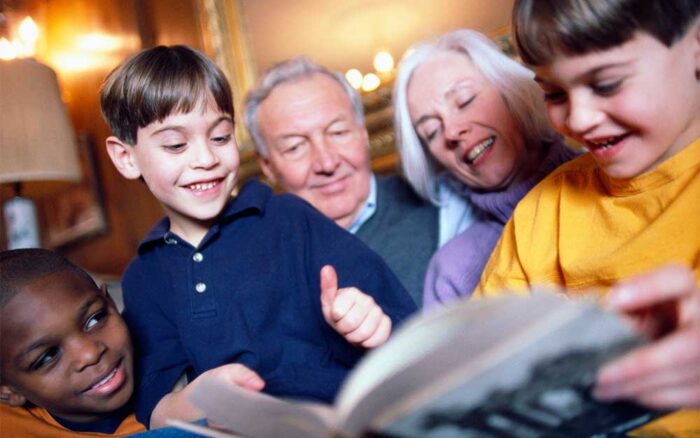 Grandparents Reading with Children