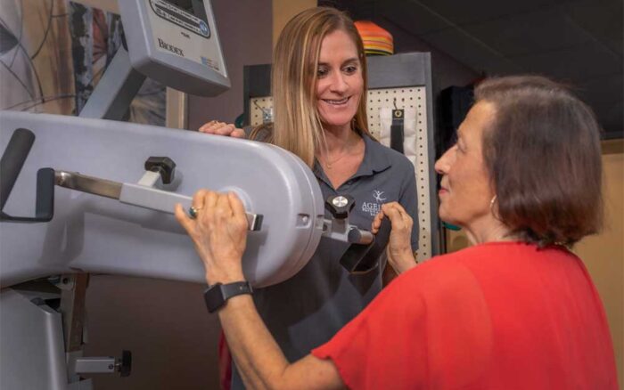 resident and physical therapist