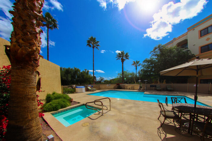 Swimming pool and hot tub