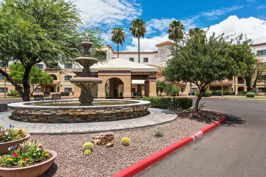 Outdoor fountain at The Forum at Tucson