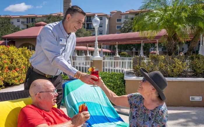 residents having drinks
