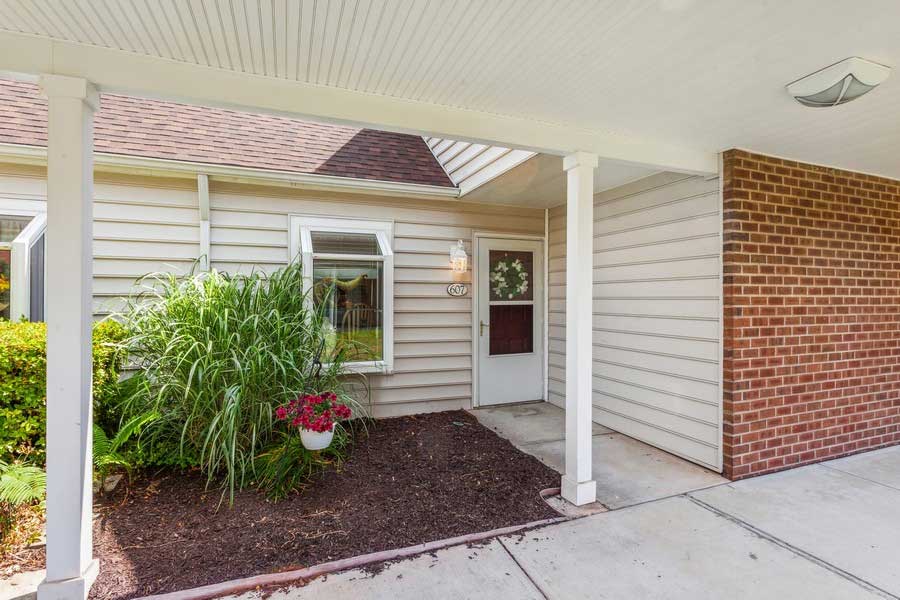 Model Cottage Exterior at HeartLands Senior Living Village at Ellicott City