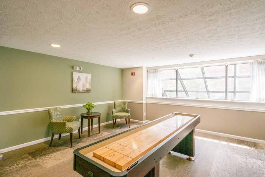 Game Room with shuffleboard