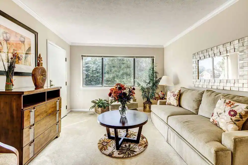 Model apartment living room