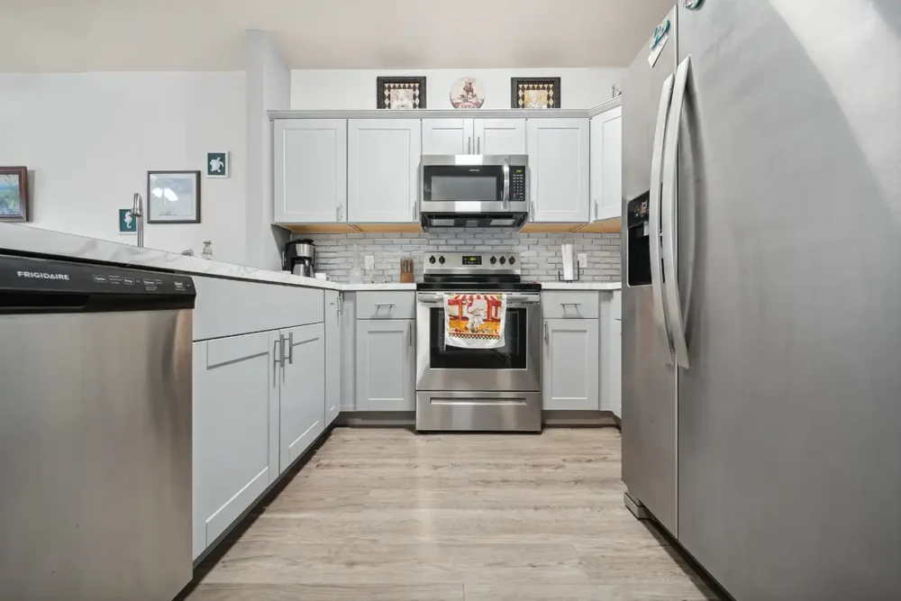 Model Apartment Kitchen at College View Manor