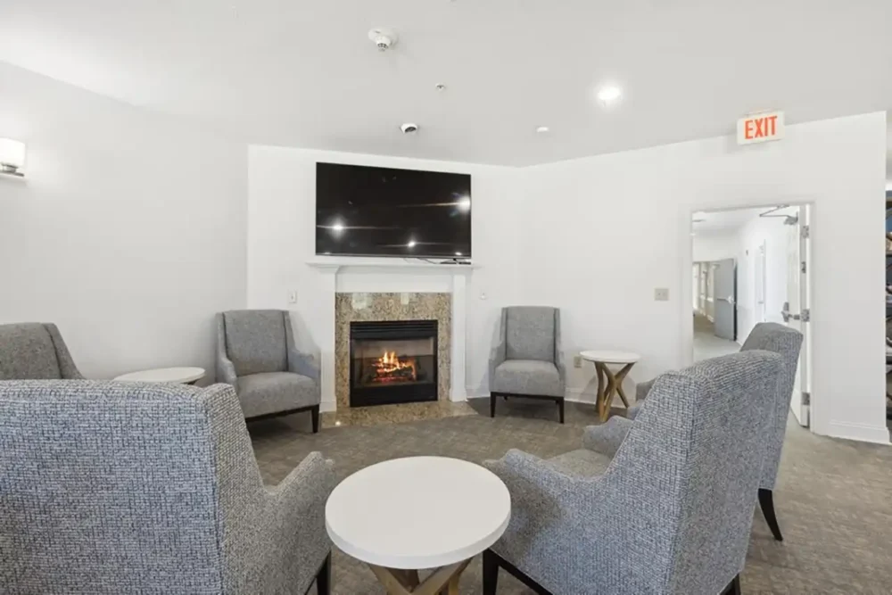 Fireplace and Living Room
