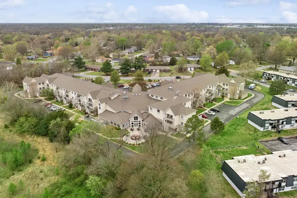 Aerial View of College View Manor senior living community