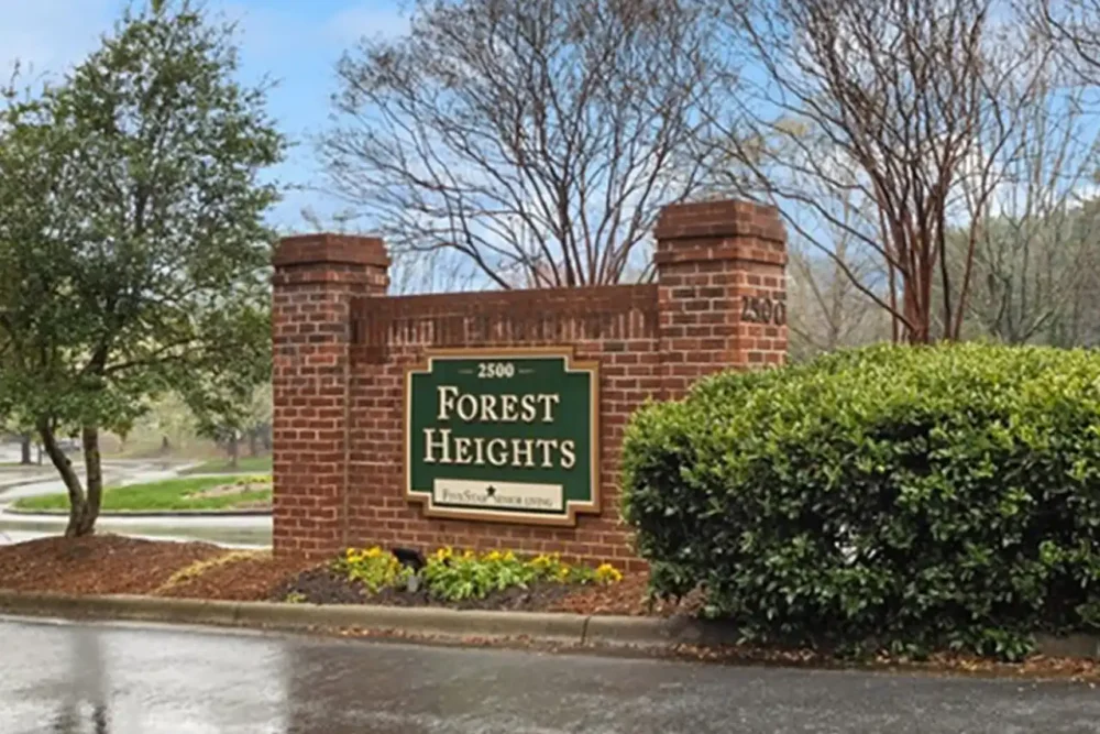 Forest Heights Senior Living exterior sign
