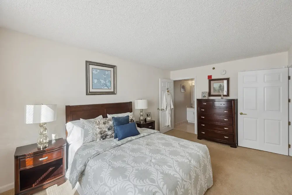 Model Two Bedroom Apartment Primary Bedroom – Independent Living