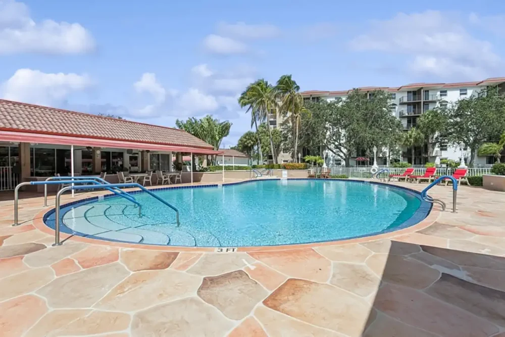 Outdoor Pool and Patio at Fountainview