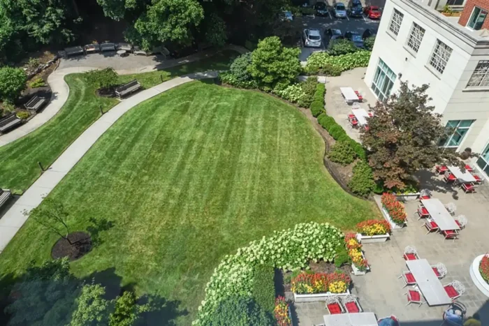 Walking Path and Outdoor Sitting Area