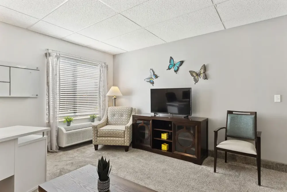 Model Apartment Living Room at Brenden Gardens
