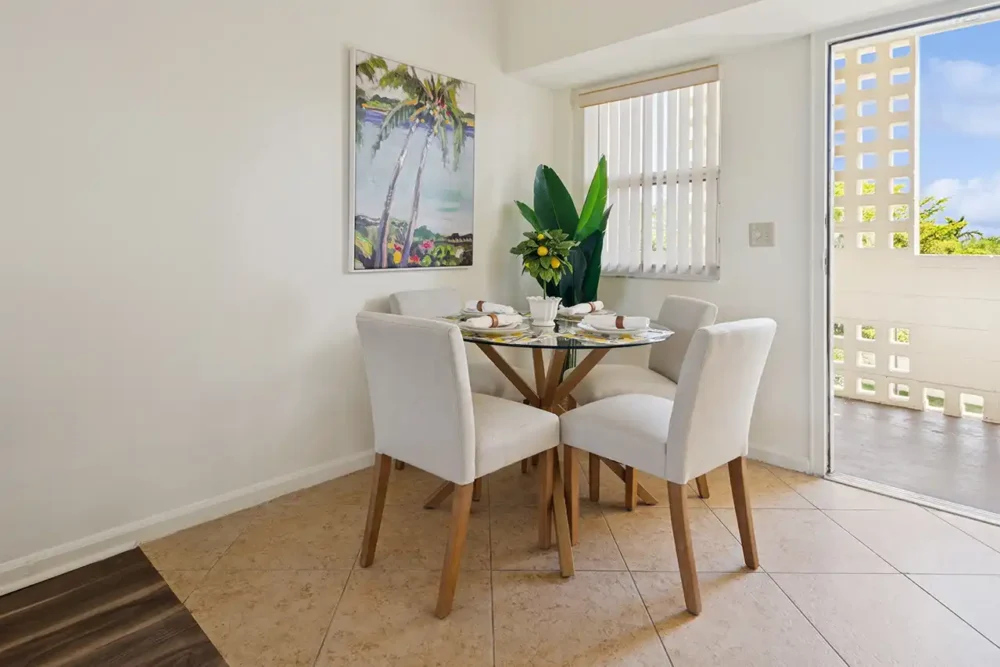 Model One Bedroom Apartment Dining Area