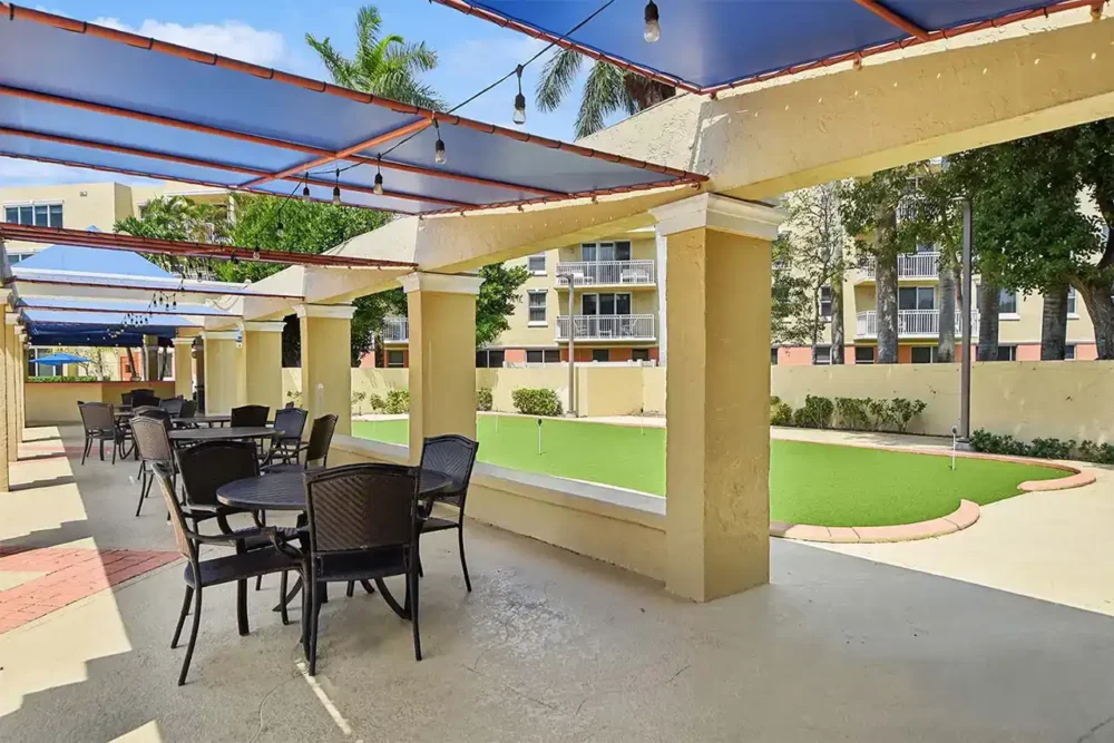 Outdoor Seating Area and Putting Green